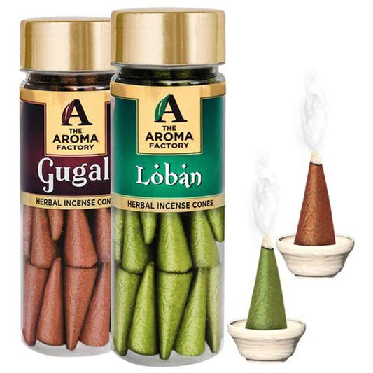 Herbal Incense/Dhoop Cones - 0% Charcoal, Gugal & Loban