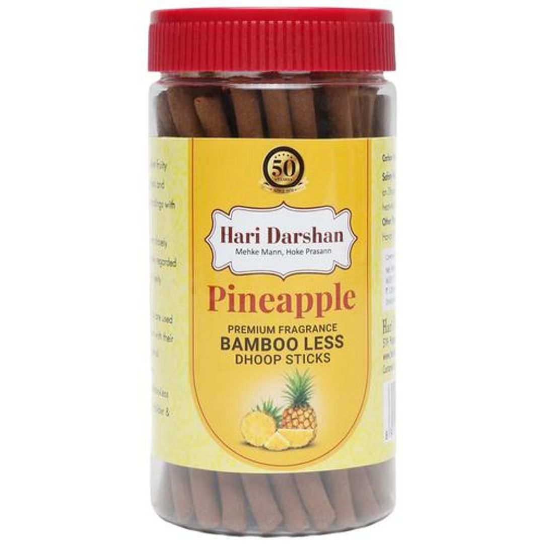 Pineapple Bamboo Less Dhoop Sticks - Premium Fragrance, Carbon Free