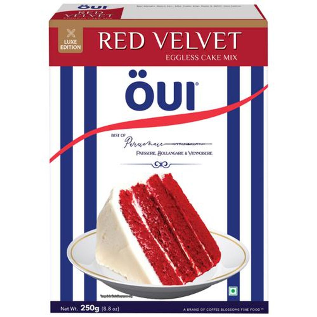 Red Velvet Eggless Cake Mix - Luxe Edition, Super Soft, Fluffy