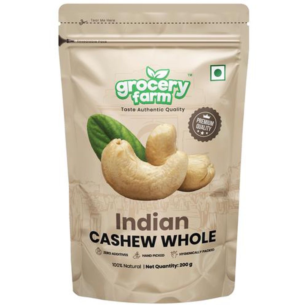 Indian Cashew Whole - Premium & Hand Picked, 100% Natural