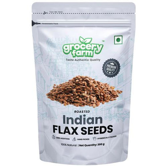 Indian Roasted Flax Seeds - Premium & Hand Picked, 100% Natural