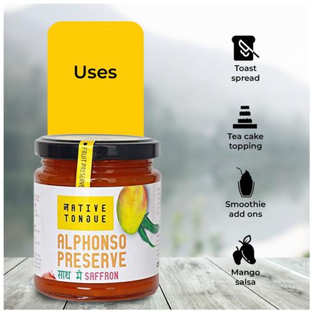 Alphonso Preserve With Saffron - Low Sugar & No Preservatives