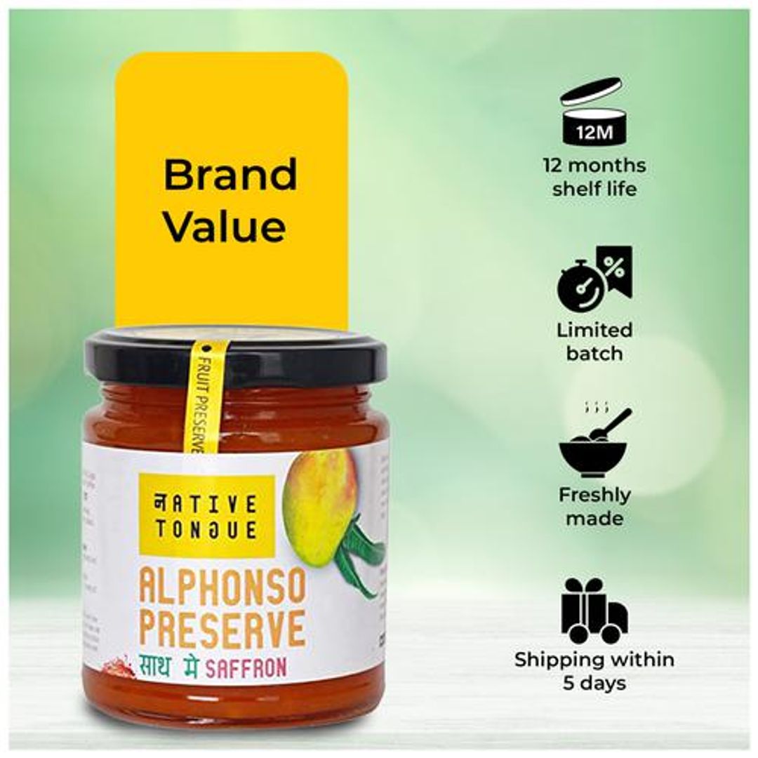 Alphonso Preserve With Saffron - Low Sugar & No Preservatives