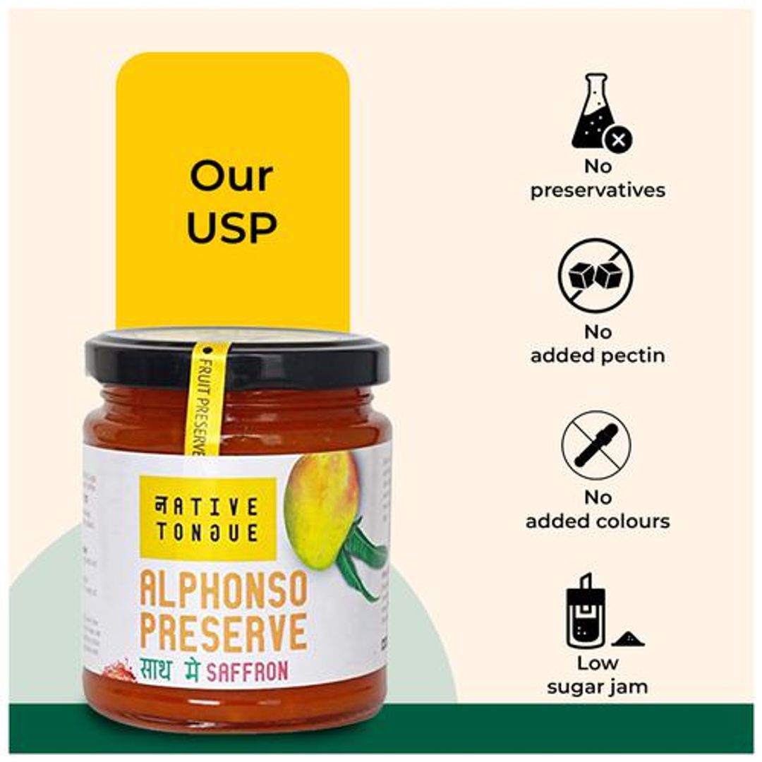 Alphonso Preserve With Saffron - Low Sugar & No Preservatives