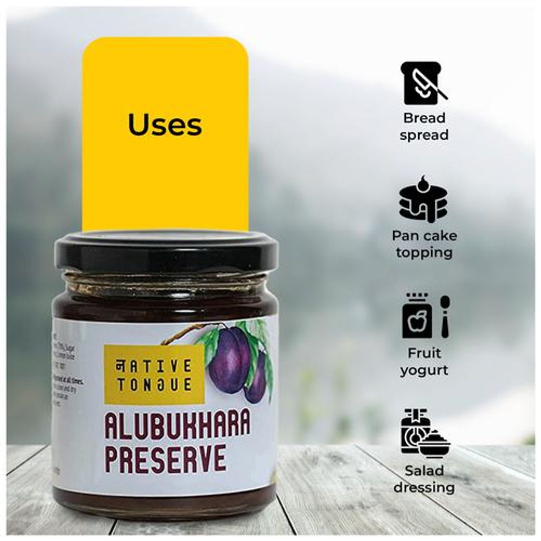 Alubukhara Preserve Indian Plum - Vegan, 70% Fruit, Low Sugar & No Preservatives