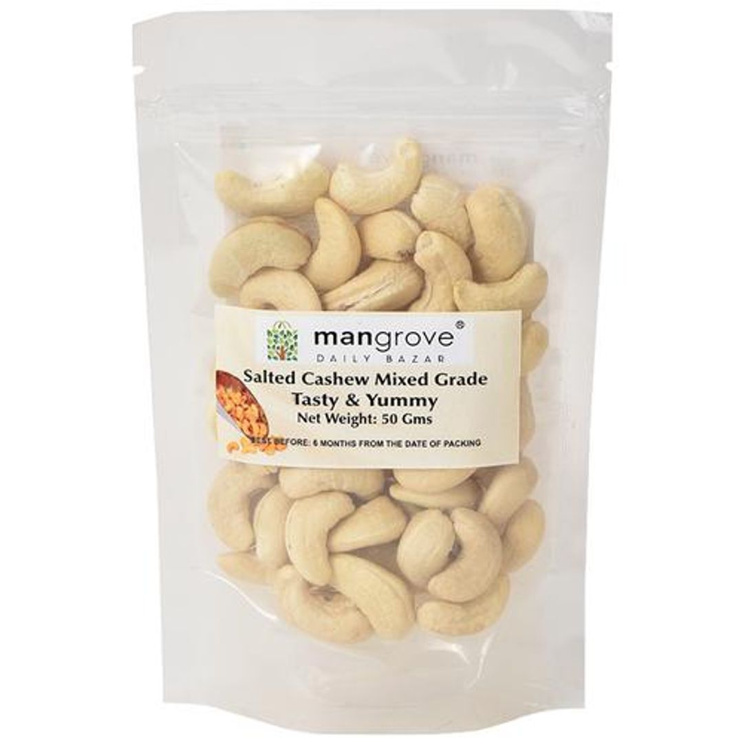 MANGROVE DAILY BAZAR Salted Cashew Mixed Grade - Crunchy