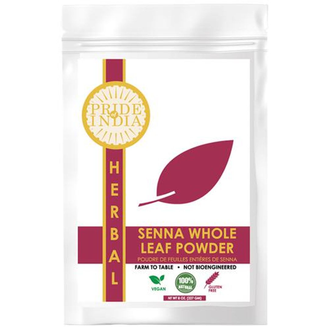 Senna Whole Leaf Powder - Herbal, 100% Natural, Vegan, Gluten Free