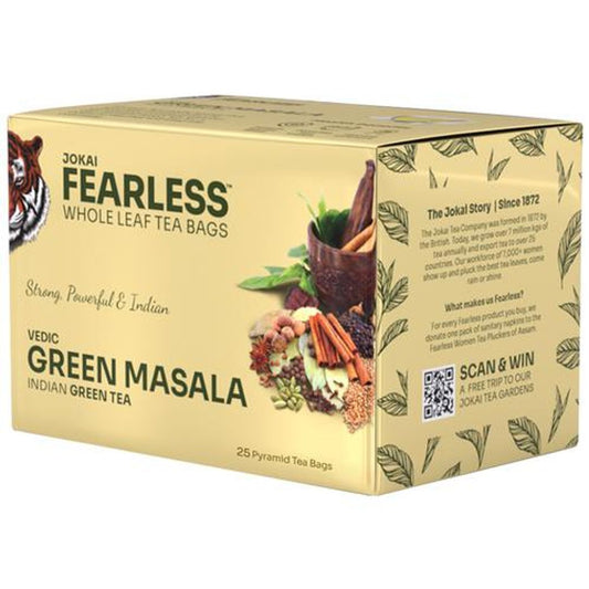 Vedic Green Masala Tea - Whole Leaf, Strong Flavour