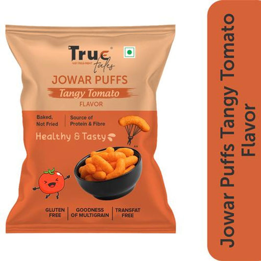 Jowar Puffs - Tangy Tomato Flavor, Baked, Crunchy, Gluten Free