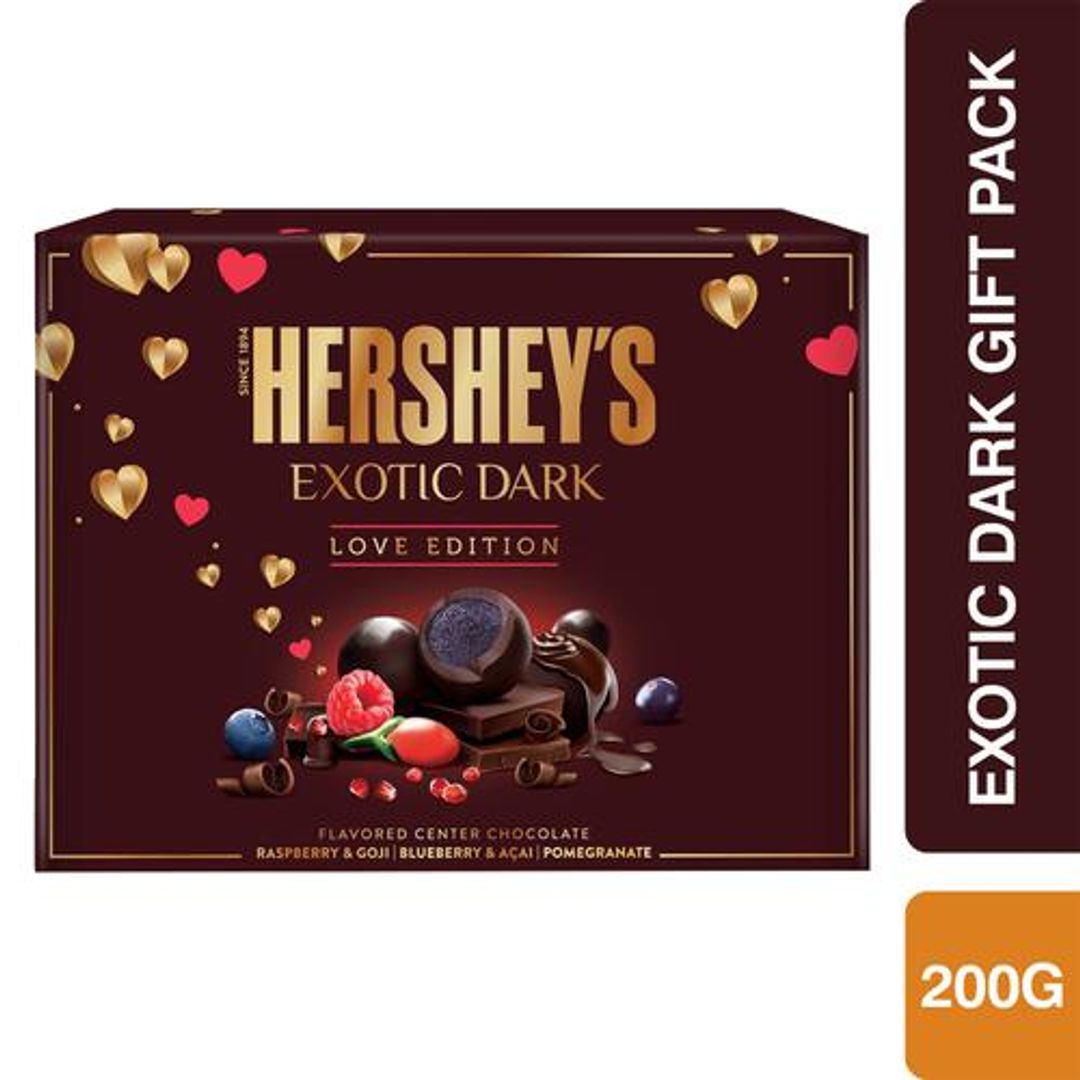 Exotic Dark - Love Edition, Blueberry & Acai, Valentine Day Chocolate Gift Pack