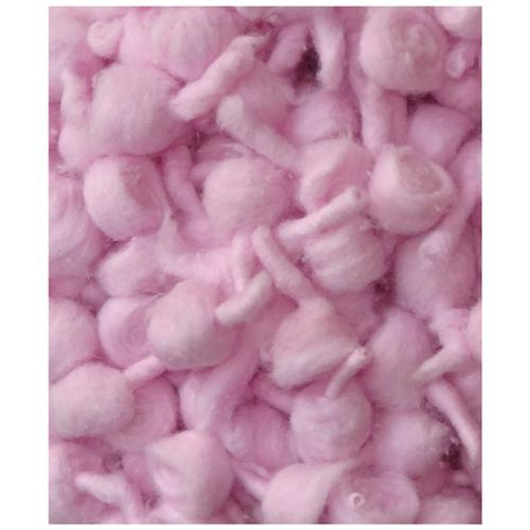 Cotton Wicks Round Pooja Batti - Pink Colour