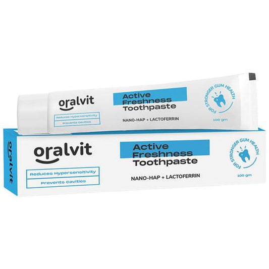 Active Freshness Toothpaste With Nano-HAP & Lactoferrin - Daily Germ Protection, Cavity Repair, Eliminates Bad Breath