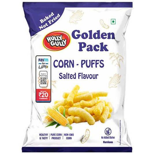 Corn-Puffs - Salted Flavour, Baked, Golden Pack