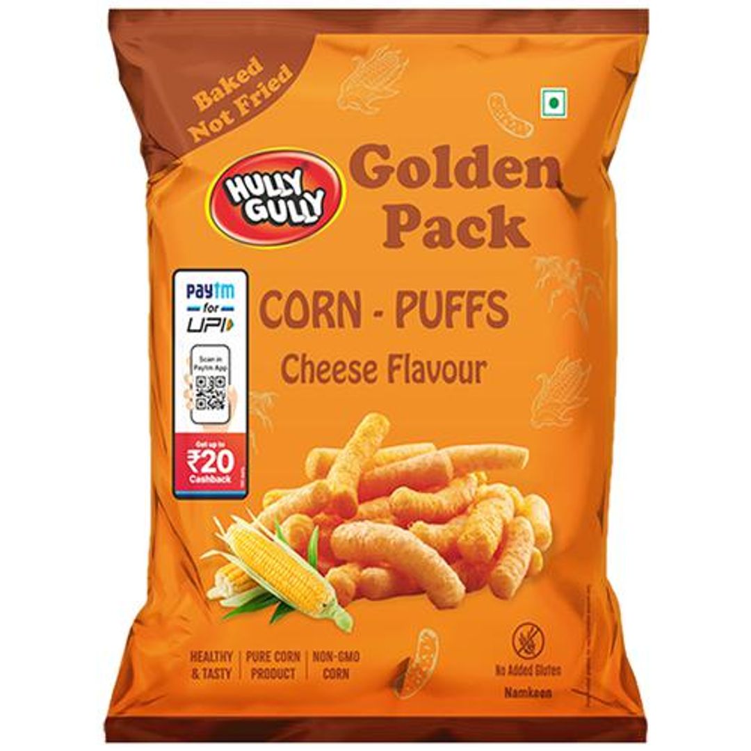 Corn-Puffs - Cheese Flavour, Baked, Golden Pack