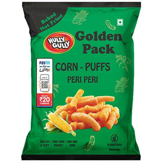 Corn-Puffs - Peri Peri, Baked, Golden Pack