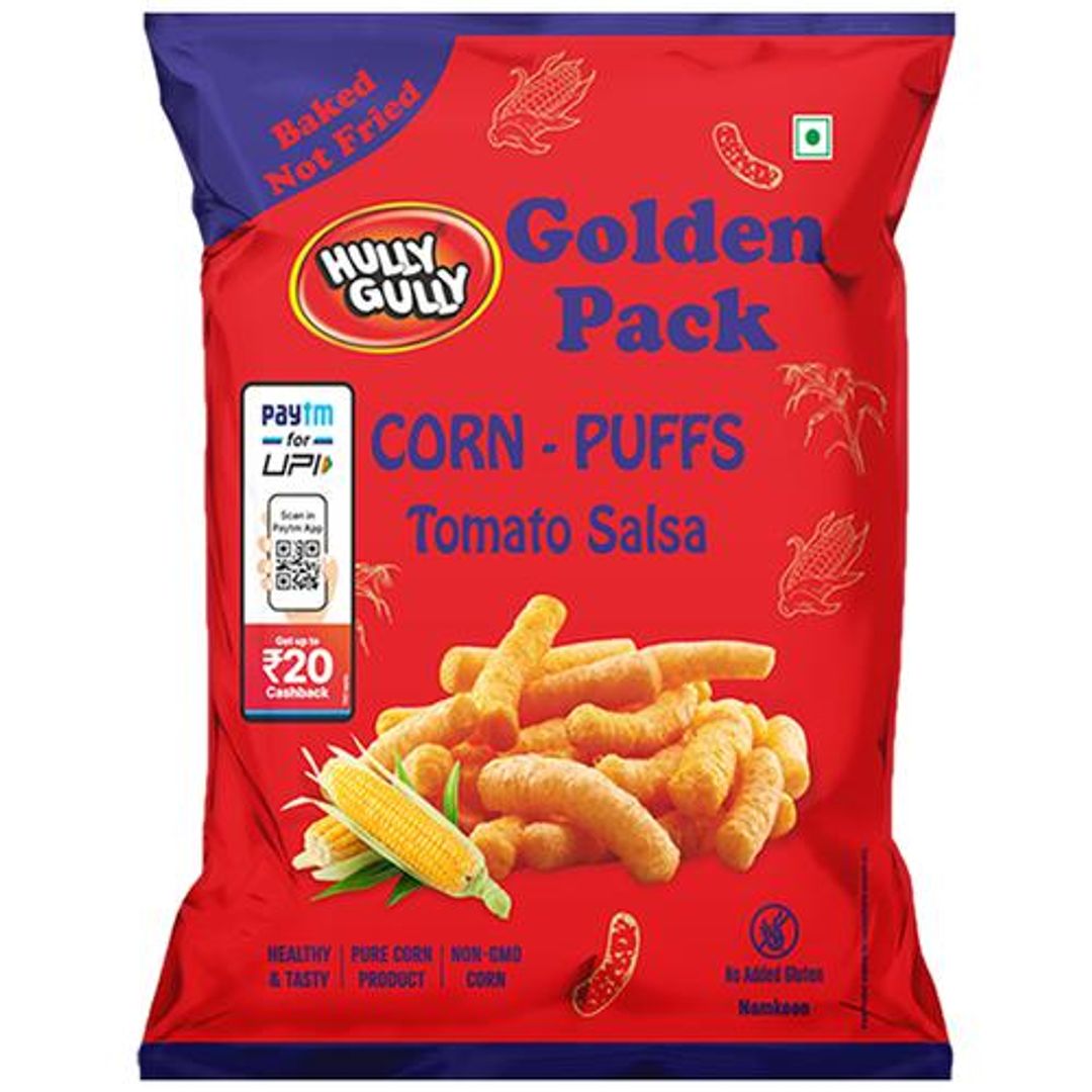 Corn-Puffs - Tomato Salsa, Baked, Golden Pack