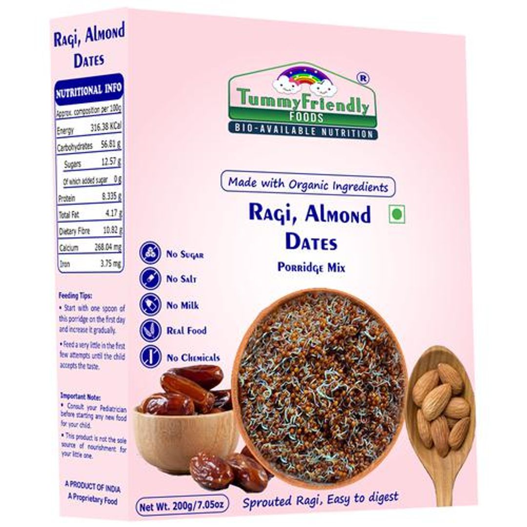 Ragi, Almond & Dates Porridge Mix - Organic, No Sugar & Salt