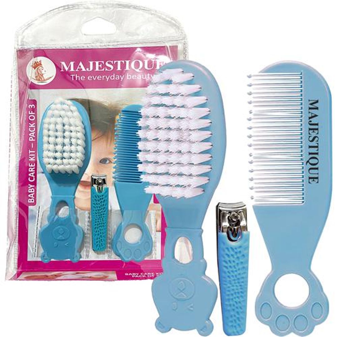 Baby Grooming Set - FC90, Brush, Comb & Nail Cutter, Assorted Colour