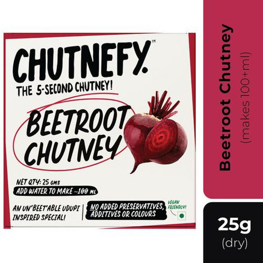 5 Second Beetroot Chutney - 100% Plant Based, No Preservatives, Additives or Colours