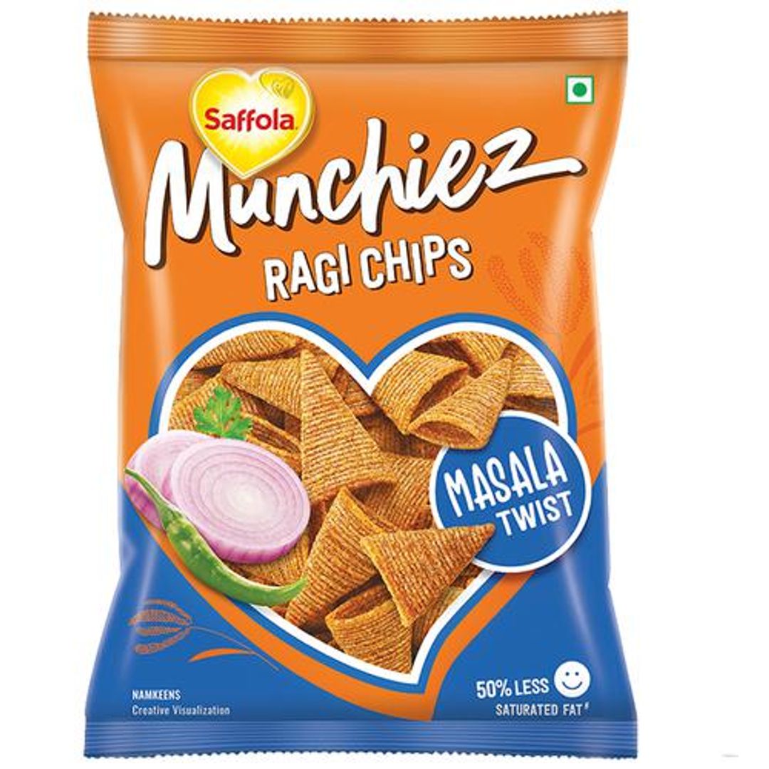 Munchiez Ragi Chips - Masala Twist, Cone Shaped, High In Calcium