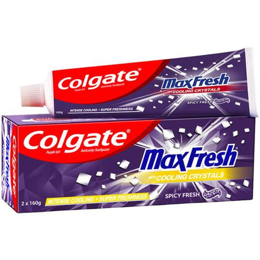 MaxFresh Purple Gel Toothpaste - Spicy Fresh With Menthol For Super Fresh Breath