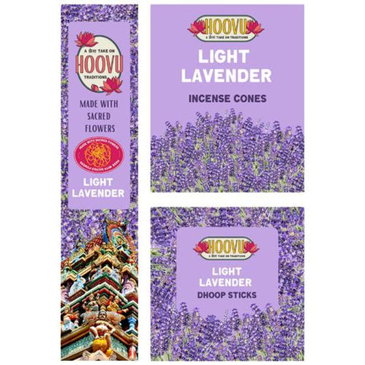 Light Lavender Combo Pack - Agarbattis + Cones Sticks + Dhoop sticks