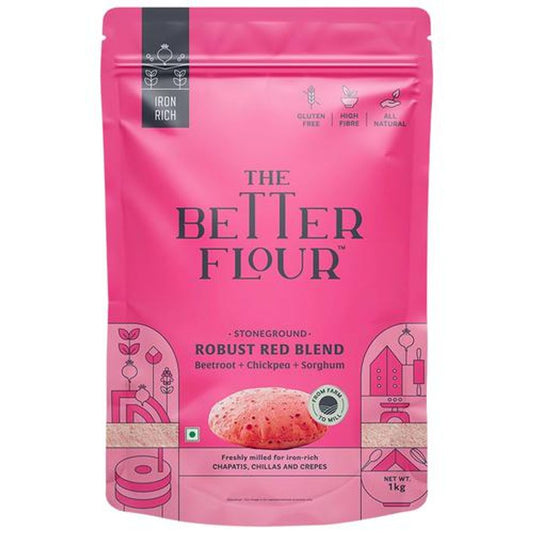 Robust Red Blend Flour - Stoneground, Beetroot, Chickpea, Sorghum