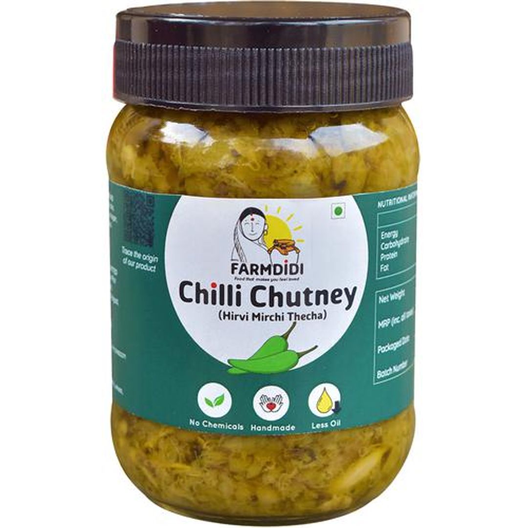 Chilli Chutney/Hirvi Mirchi Thecha