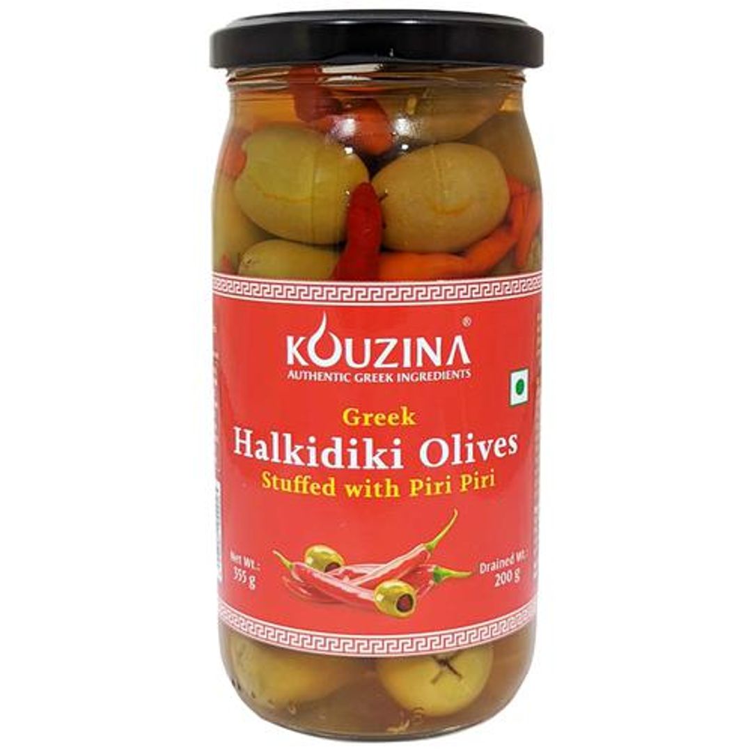 Greek Halkidiki Green Olives Stuffed With Piri Piri