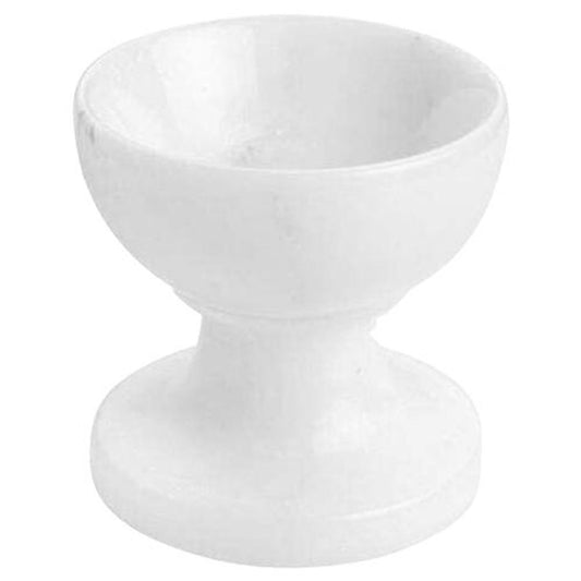 Marble Pooja Diya/Deepak With Stand - Medium