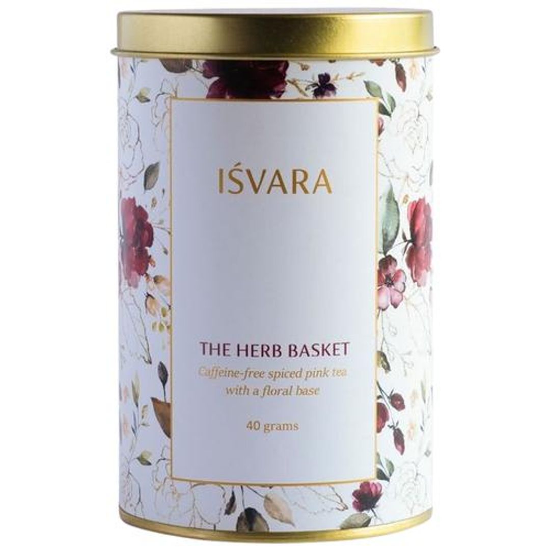 The Herb Basket Spiced Pink Tea - With Floral Base, Caffeine Free