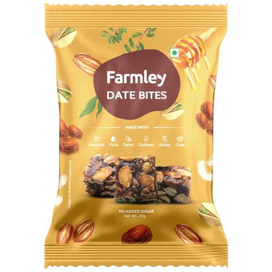 Premium Date Bites Dry Fruit Barfi Healthy & Delicious Sweets Gift - Made With Dates, Pistachios, Cashewnuts, Almonds, Honey & Pure Ghee