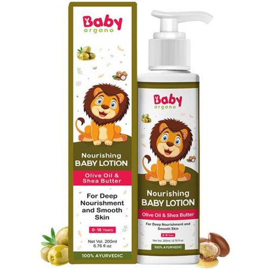 Nourishing Baby Lotion With Olive Oil & Shea Butter For Deep Nourishment & Smooth SKin, 0-15 Years