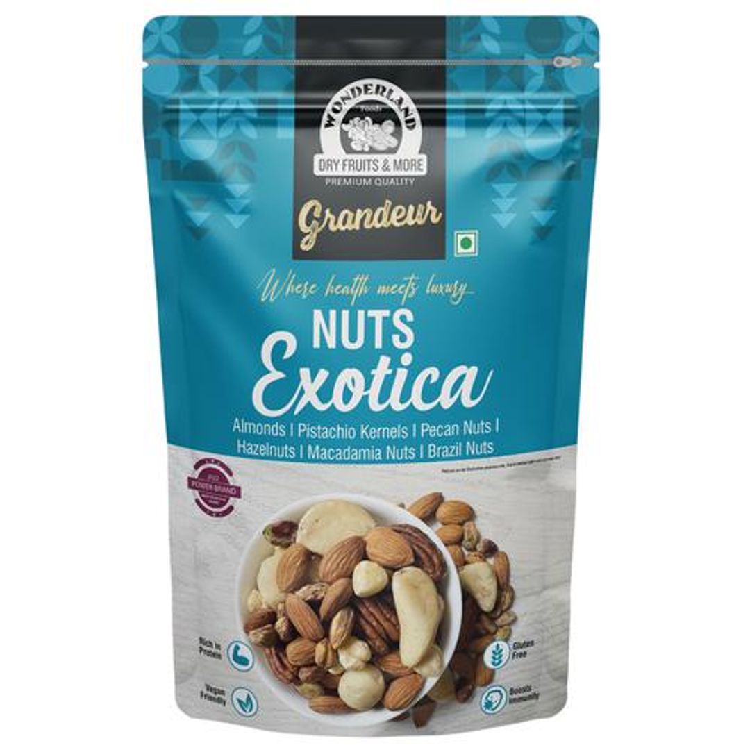 Nuts Exotica Mix - Almonds, Pistachio, Pecan, Hazel, Macadamia, & Brazil Nuts