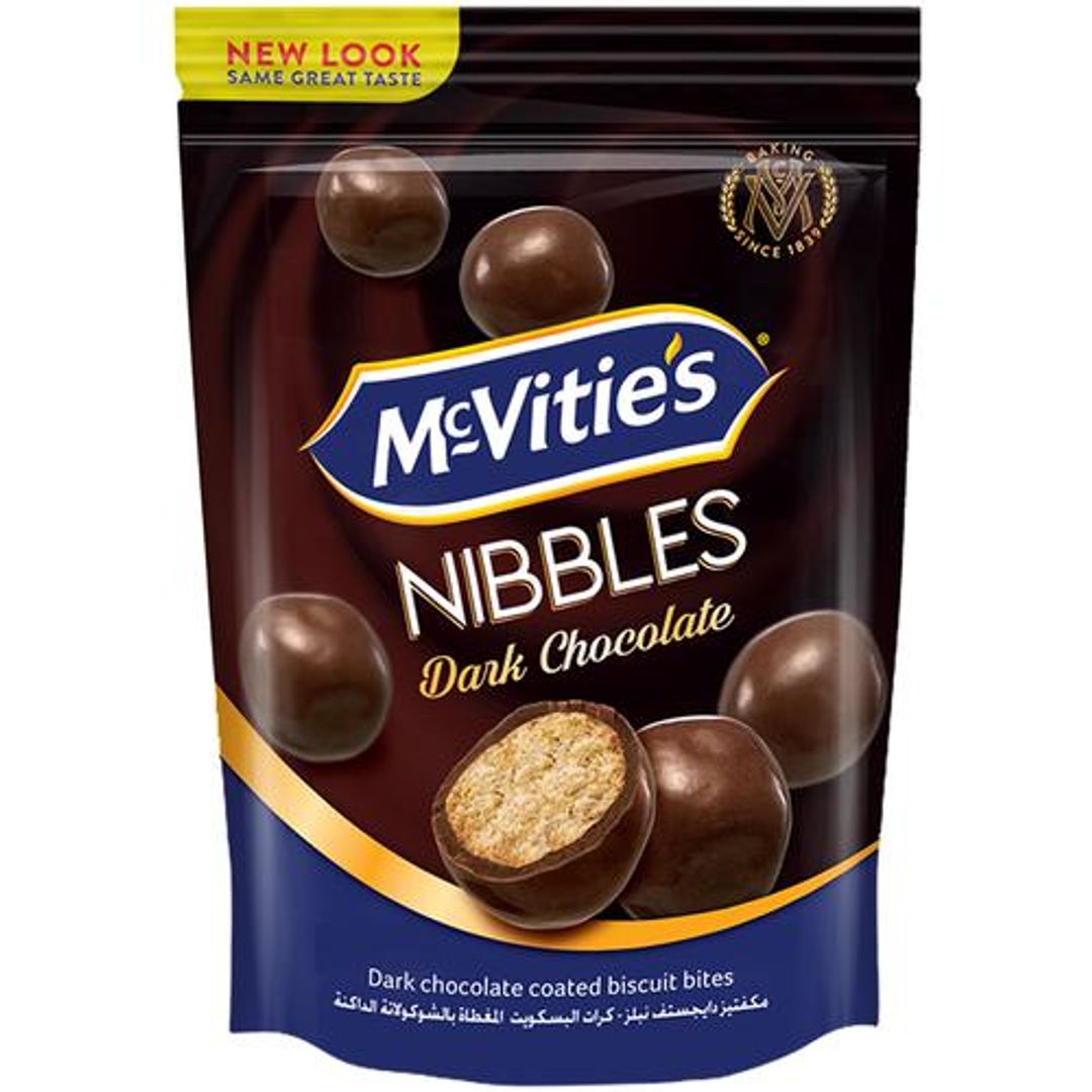 Nibbles Dark Chocolate Coated Biscuit Bites