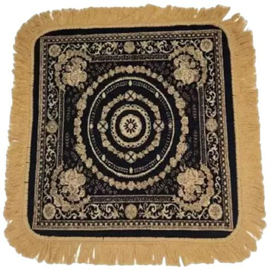 Premium Velvet Pooja/Meditation Mat - 55 x 55 cm, Blue