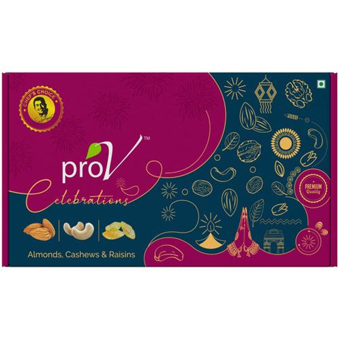 Celebrations Dry Fruit Gift Pack - Almonds, Cashews, Raisins