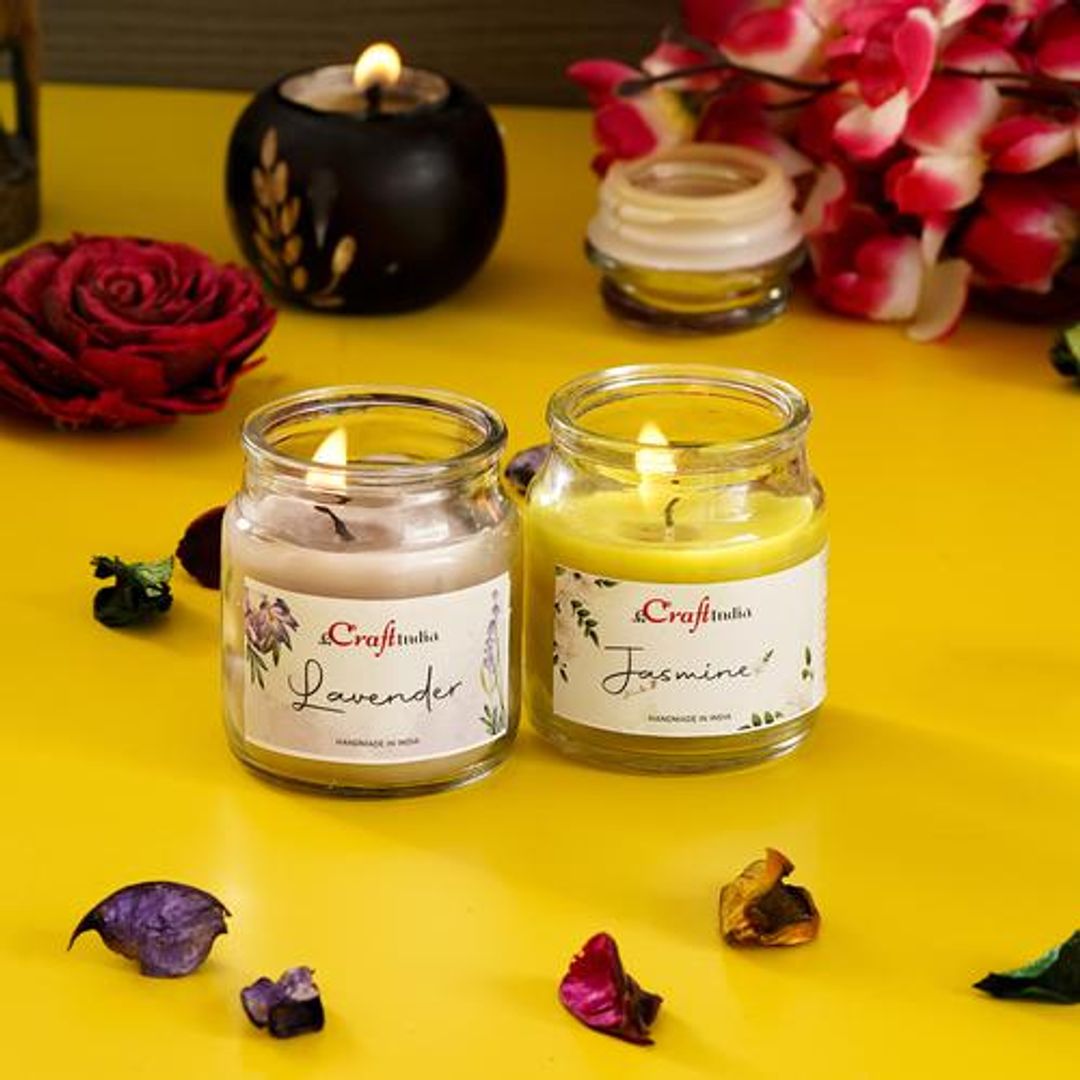 Jasmine & Lavender Scented Jar Candle