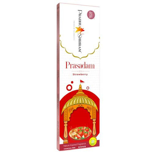 Prabhu Shriram Prasadam Premium Agarbatti/Incense Sticks - Strawberry, Charcoal Free