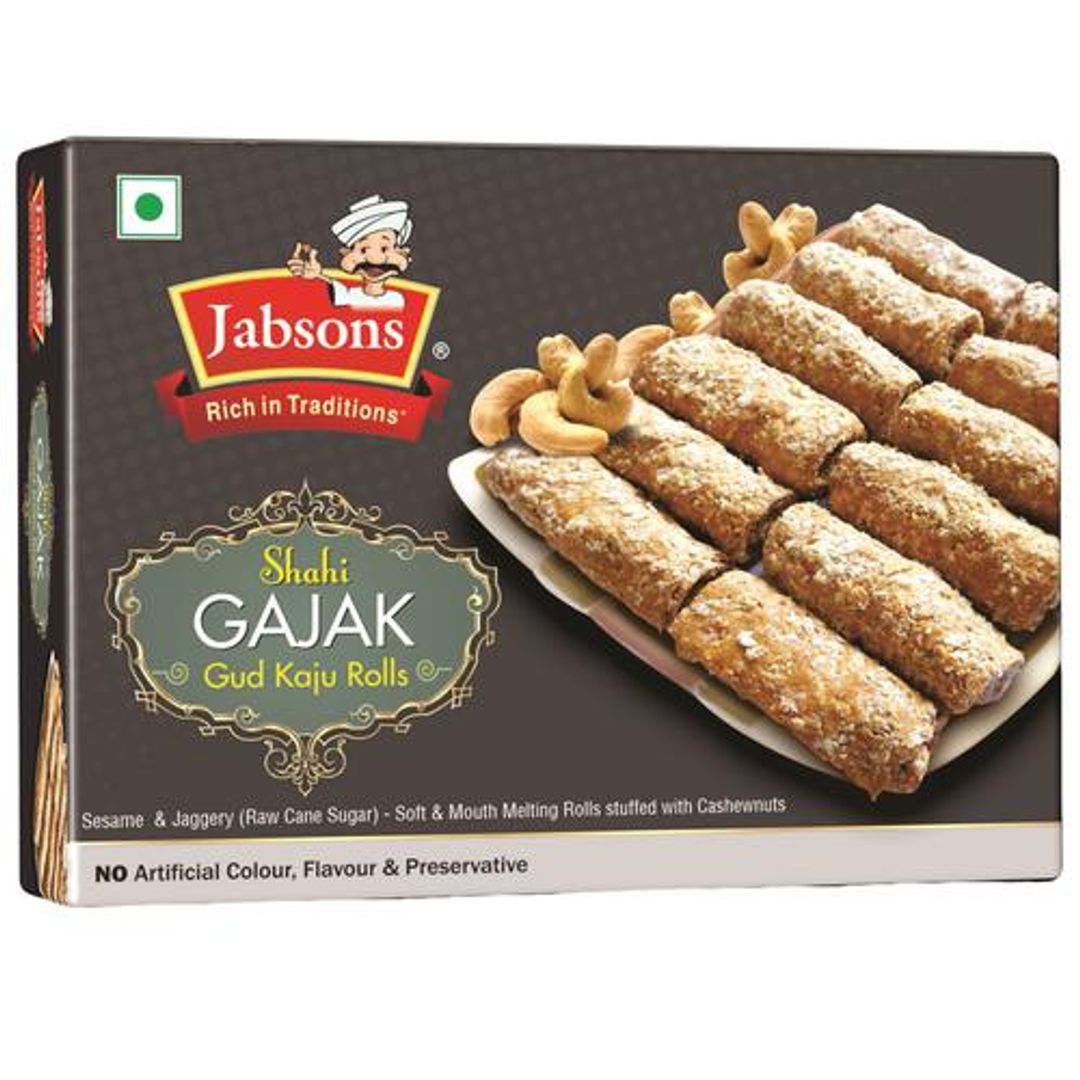 Shahi Gajak Gud/Jaggery Kaju Rolls