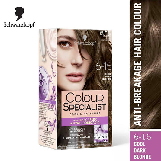 Schwarzkopf Colour Specialist Permanent Hair Colour - 6.16 Cool Dark Blonde (165ml)