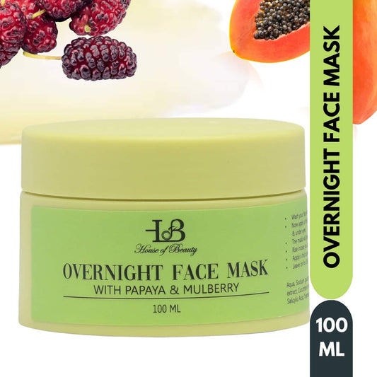 House of Beauty Overnight Face Mask-Pigmented Skin & Discoloration W/T Papaya Enzymes (100 ml)