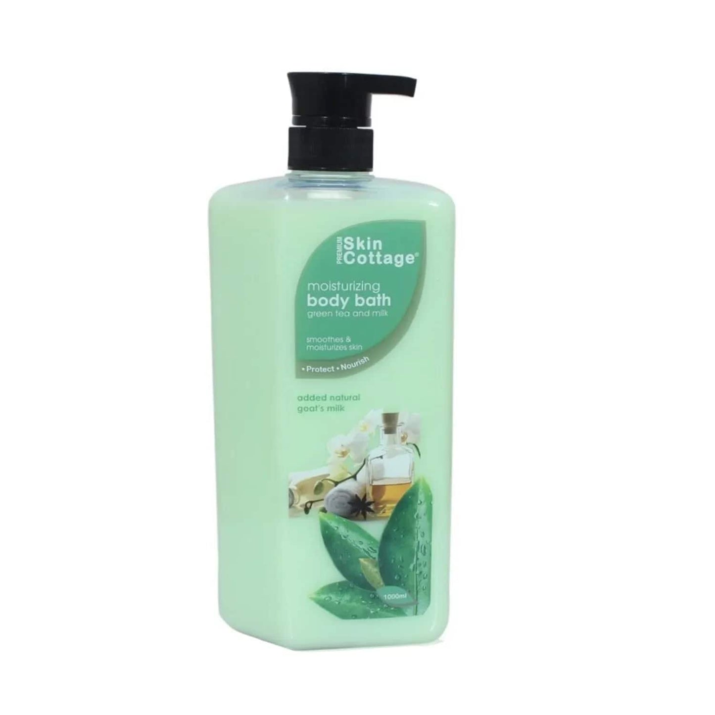 SKIN COTTAGE Moisturizing Green Tea & Milk Body Bath (1000ml)