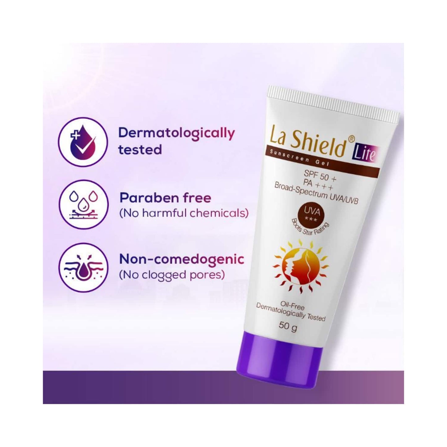 La Shield Lite SPF 50+ & PA+++ Sunscreen Gel (50g)