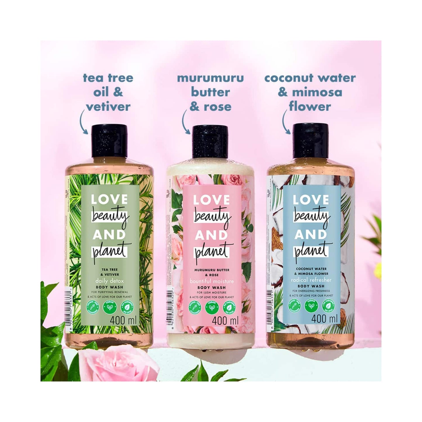 Love Beauty & Planet Coconut Water & Mimosa Flower Hydrating Body Wash (400 ml)