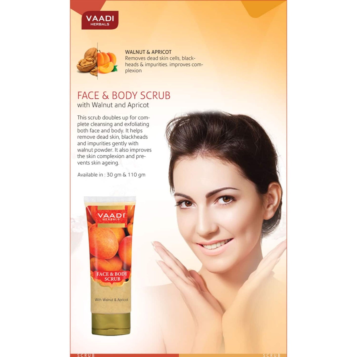 Vaadi Herbals Face and Body Scrub (110g)