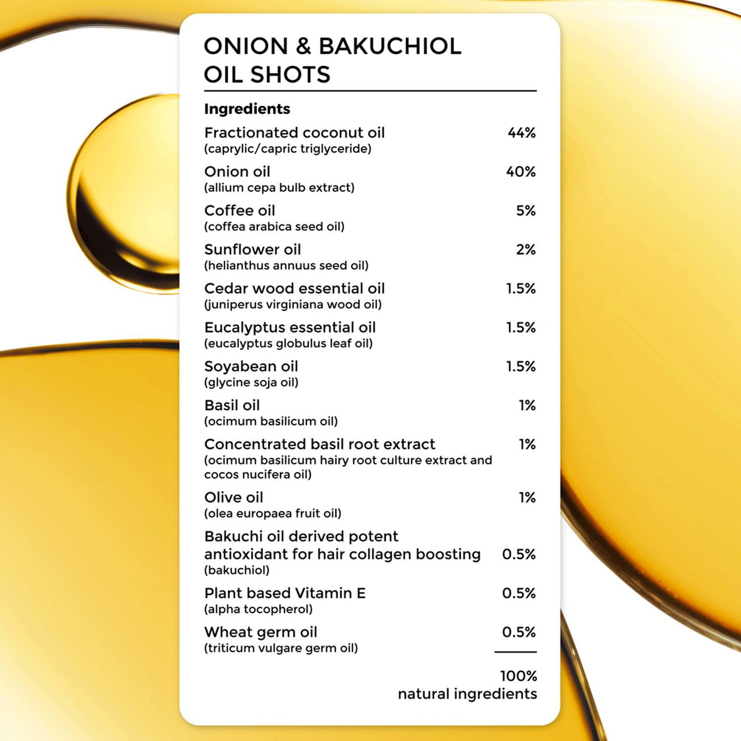 Brillare Onion & Bakuchiol Oil Shots (48ml) and Onion Oil (100ml) For Hair Fall Reduction Combo