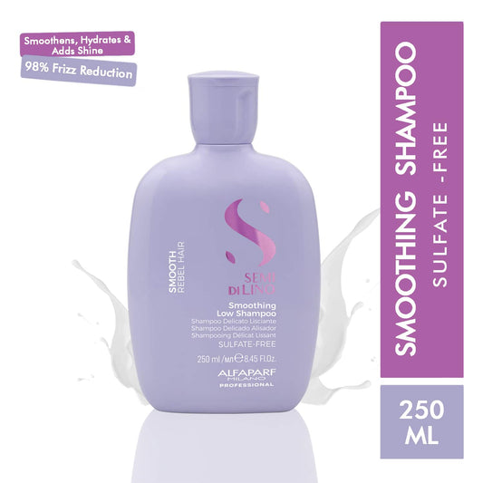 Alfaparf Milano Smoothing Low Shampoo - Dry, Frizzy Hair, Smooth, Shiny, Rebel Hair (250 ml)