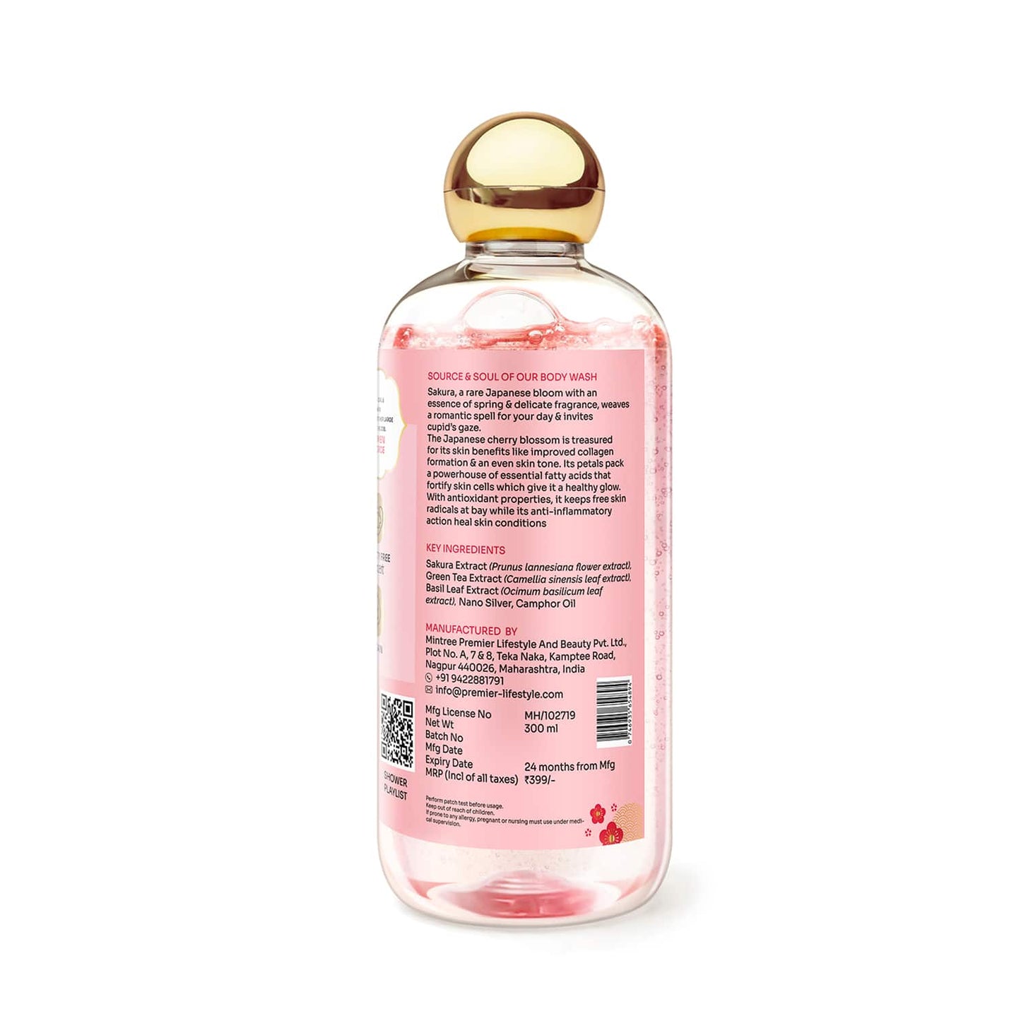 Vedic Valley Sakura Natural Body Wash - (300ml)