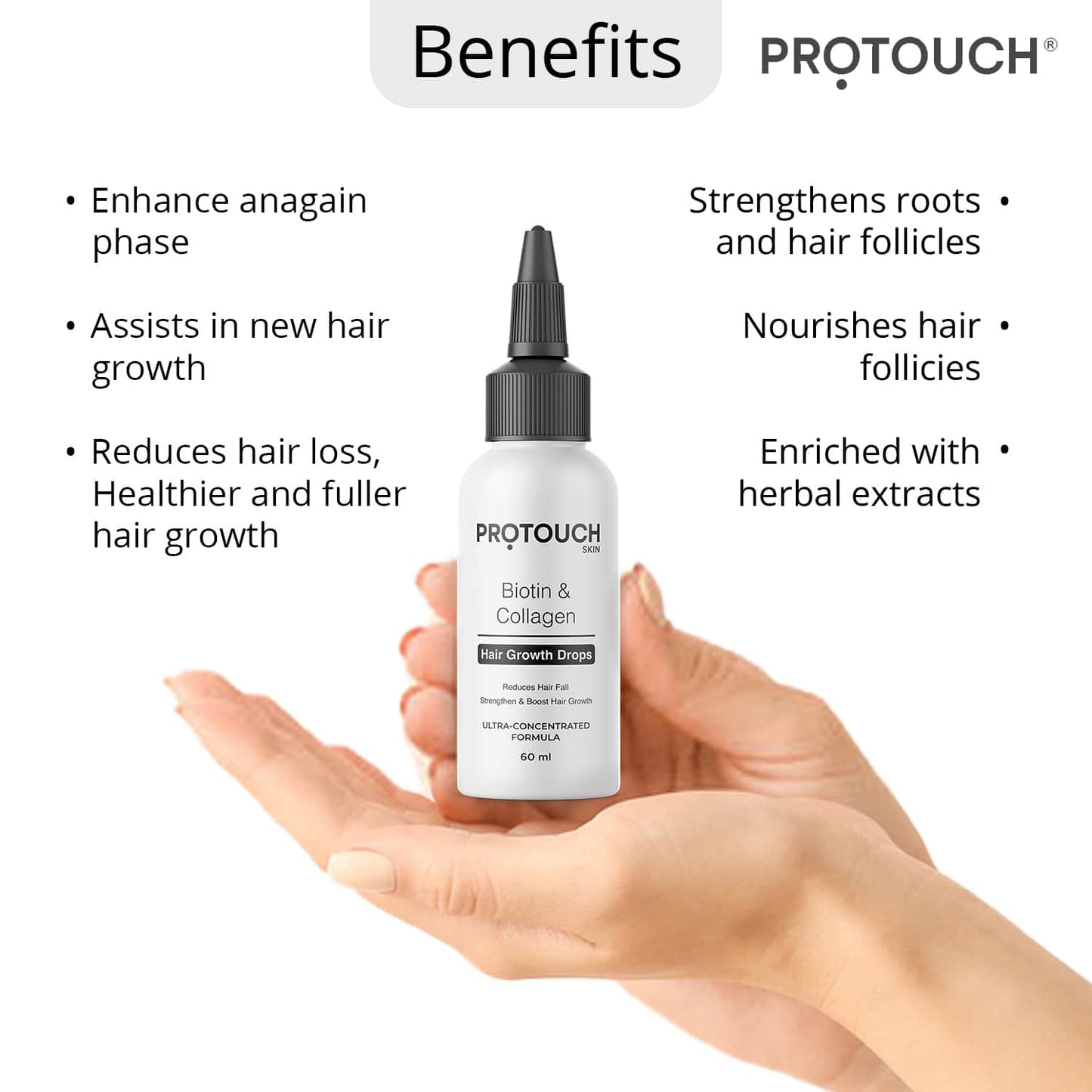 Protouch Hair Growth Maximizer Combo - Hair Growth Serum & Oil, Reduces Hair fall, Boost Regrowth